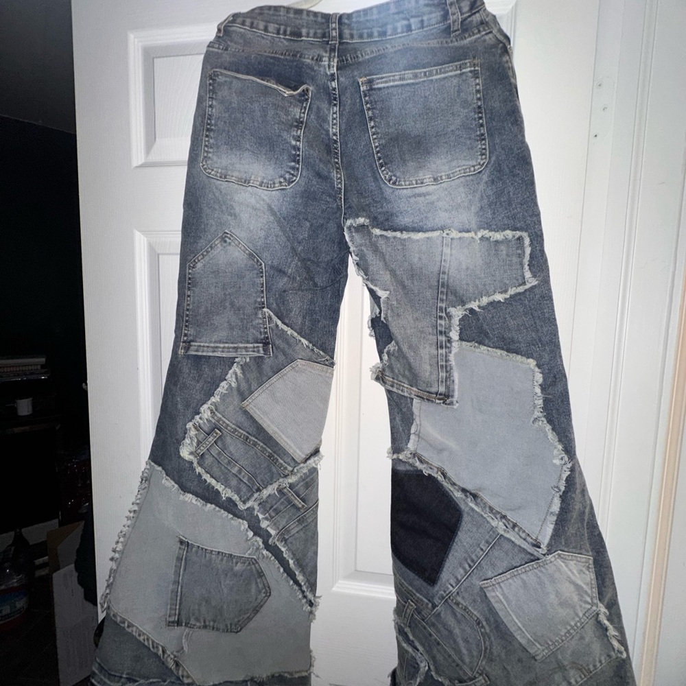 ALL OVER ME DENIM PATCHWORK JEANS - M